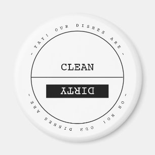 Grappige op maat eenvoudige schone vuile vaatwasse magneet