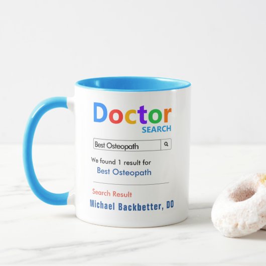 Grappige op maat gemaakte beste osteopaat mok (Met donut)