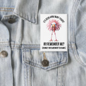 Grappige op maat gemaakte flamingo zwermen schokke button (Insitu)