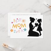 Grappige op maat gemaakte Moederdag kaart (Voorkant / Achterkant in situ)