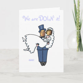 Grappige op maat gemaakte trouwkaarten met foto aankondiging