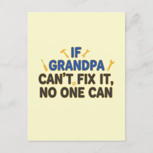 Grappige opa (als opa het niet kan maken, kan niem briefkaart