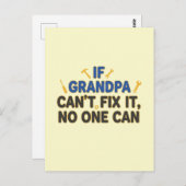 Grappige opa (als opa het niet kan repareren, kan briefkaart (Voorkant / Achterkant)