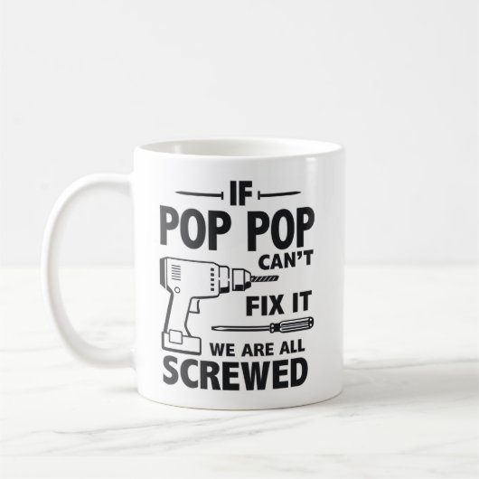 Grappige Opa Als Opa Het Niet Kan Repareren Koffiemok (Links)