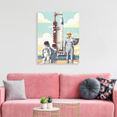 Grappige opa canvas afdruk (Insitu (Woonkamer))