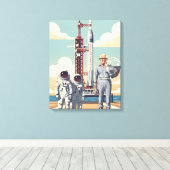 Grappige opa canvas afdruk (Insitu (Houten vloer))