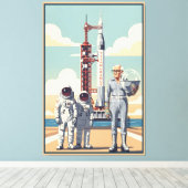 Grappige opa canvas afdruk (Insitu (Houten vloer))