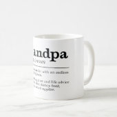 Grappige opa definitie koffiemok (Voorkant rechts)