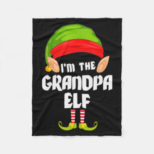 Grappige Opa Elf Bijpassende Familie Groep Pj Kers Fleece Deken