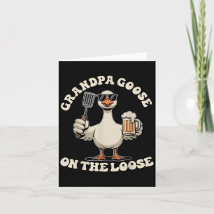 Grappige Opa Gans Op Vrije Voeten Nieuwe Opa Gans Kaart