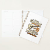 Grappige Opa Gitaar Vintage Gravure Shirt Ontwerp Planner (Display)