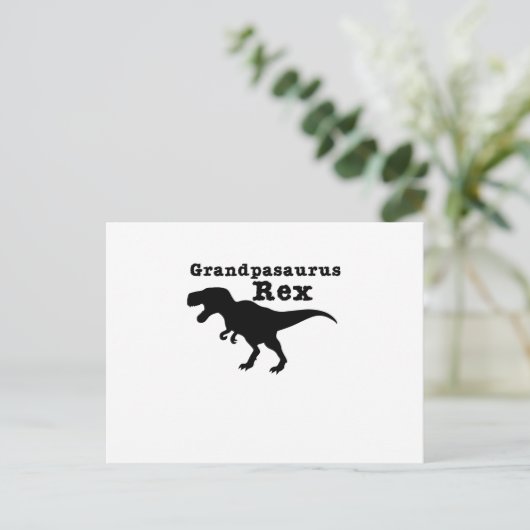 Grappige Opa Grandpasaurus Rex Dinosaurus Briefkaart (Staand voorkant)