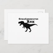 Grappige Opa Grandpasaurus Rex Dinosaurus Briefkaart (Voorkant / Achterkant)