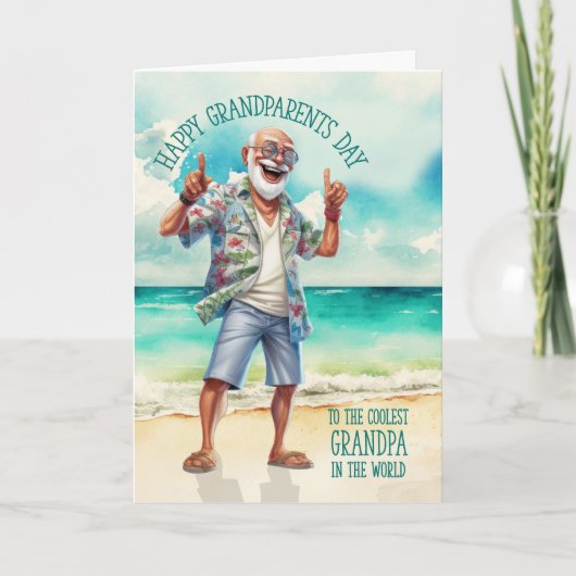 Grappige Opa Grootouders Dag Coolest Feestdagen Kaart (Voorkant)
