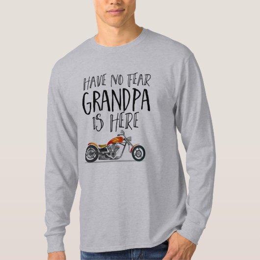 Grappige opa motor fiets t-shirt (Voorkant)