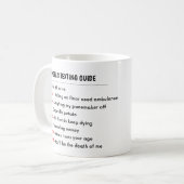 GRAPPIGE Opa Oma Grootouder TEXTING HANDLEIDING Koffiemok (Voorkant links)