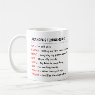 GRAPPIGE Opa Oma Grootouder TEXTING HANDLEIDING Koffiemok