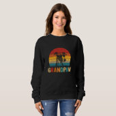 Grappige opa Retro Greyhound Lovers Gran Trui (Voorkant volledig)
