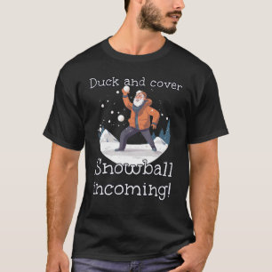 Grappige opa Snowballer in de winter voor Snowball T-shirt