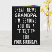 Grappige opa Verjaardagsreis Retro Hippie Humor Kaart (Gele Bloem)