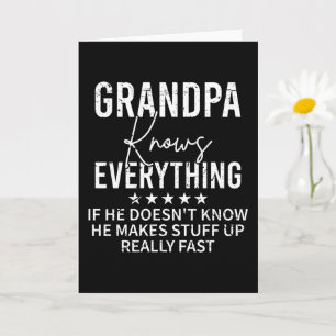 Grappige Opa Weet Alles Vintage Cadeau Kaart