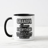 Grappige Opa Weet Alles Vintage Cadeau Mok (Links)