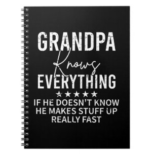 Grappige Opa Weet Alles Vintage Cadeau Notitieboek