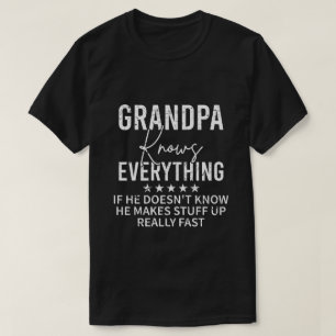 Grappige Opa Weet Alles Vintage Cadeau T-shirt
