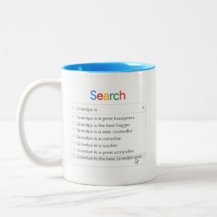 Grappige Opa Zoek Aangepaste Automatische Aanvulli Tweekleurige Koffiemok