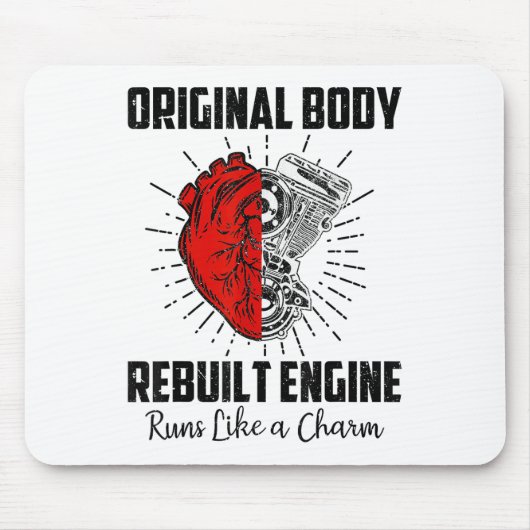 Grappige Open Hart Chirurgie Herstel Overlevende G Muismat (Voorkant)