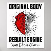 Grappige Open Hart Chirurgie Herstel Overlevende G Poster (Voorkant)