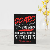 Grappige Open Hart Chirurgie Shirt Gift Littekens  Kaart (Gele Bloem)