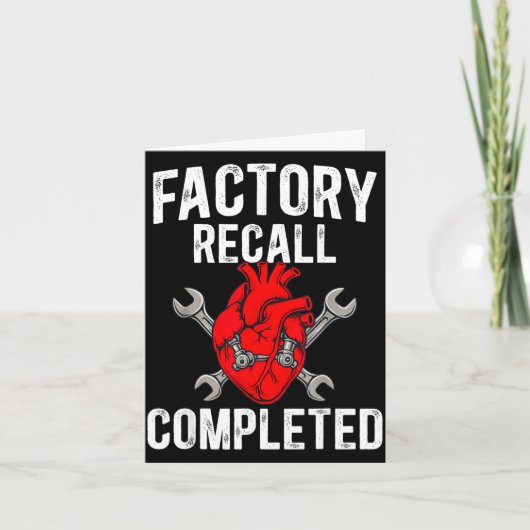 Grappige openhartoperatie voor fabrieksherroeping kaart (Voorkant)