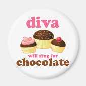 Grappige Opera Diva Magneet (Voorkant)