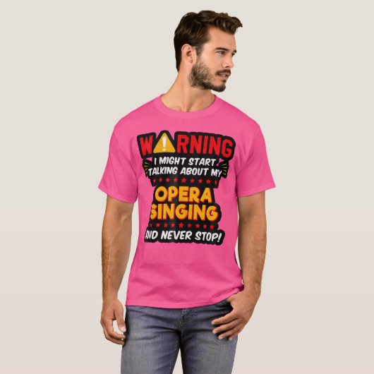Grappige Opera Singer Voice Choir Joke Graphic T-shirt (Voorkant volledig)