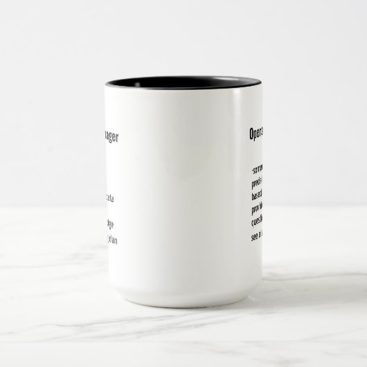 Grappige Operations Manager Definitie geschenken Mok (Midden)