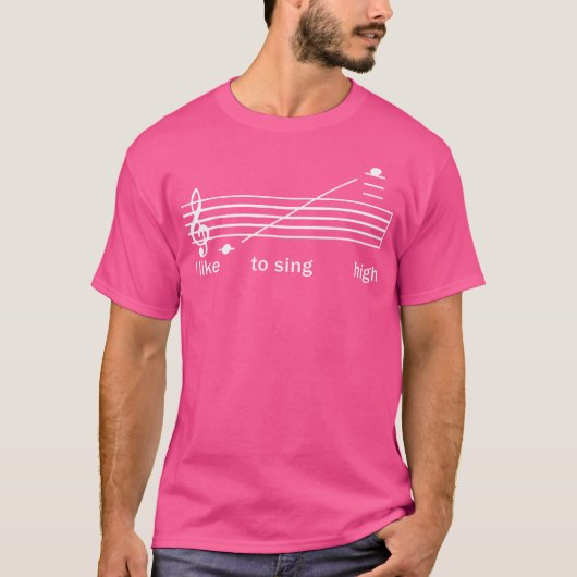 Grappige operazangeres Ik zing graag High Opera Vo T-shirt (Voorkant)