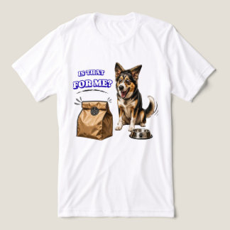 Grappige Opgewonden Hond Die Op Eten Wacht – Is Da Tri-Blend Shirt