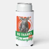 Grappige Oplaadbare Koala Introvert Stemming Seltzer Blikjeskoeler (Seltzer Voorkant)