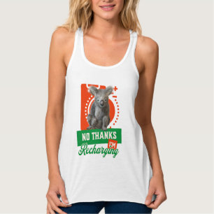 Grappige Oplaadbare Koala Introvert Stemming Tanktop