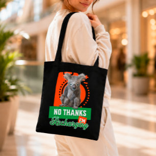Grappige Oplaadbare Koala Introvert Stemming Tote Bag