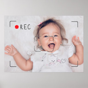 Grappige Opname Rode Stip Aangepaste Foto Poster