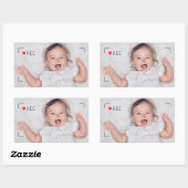 Grappige Opname Rode Stip Aangepaste Foto Rechthoekige Sticker (Vel)