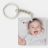 Grappige Opname Rode Stip Aangepaste Foto Sleutelhanger (Voorkant)