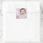 Grappige Opname Rode Stip Aangepaste Foto Vierkante Sticker (Tas)