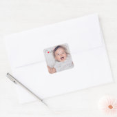 Grappige Opname Rode Stip Aangepaste Foto Vierkante Sticker (Envelop)