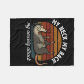 Grappige Opossum Angst Mijn Nek Mijn Ck Mijn Angst Fleece Deken (Voorkant (Horizontaal))