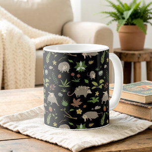 Grappige Opossum Donkere Botanische Cottagecore Koffiemok