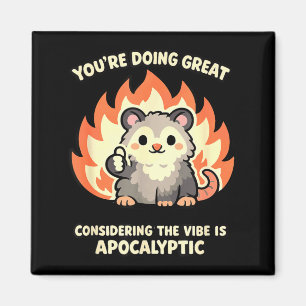 Grappige opossum kawaii geestelijke gezondheid apo magneet