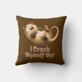 Grappige Opossum Lachende Cartoon Kussen (Achterkant)